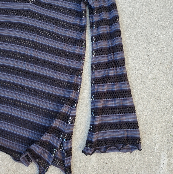 RARE Y2K Vintage Free People Summer Crochet Hoodie Tunic SMALL Like New Sheer - Picture 4 of 7